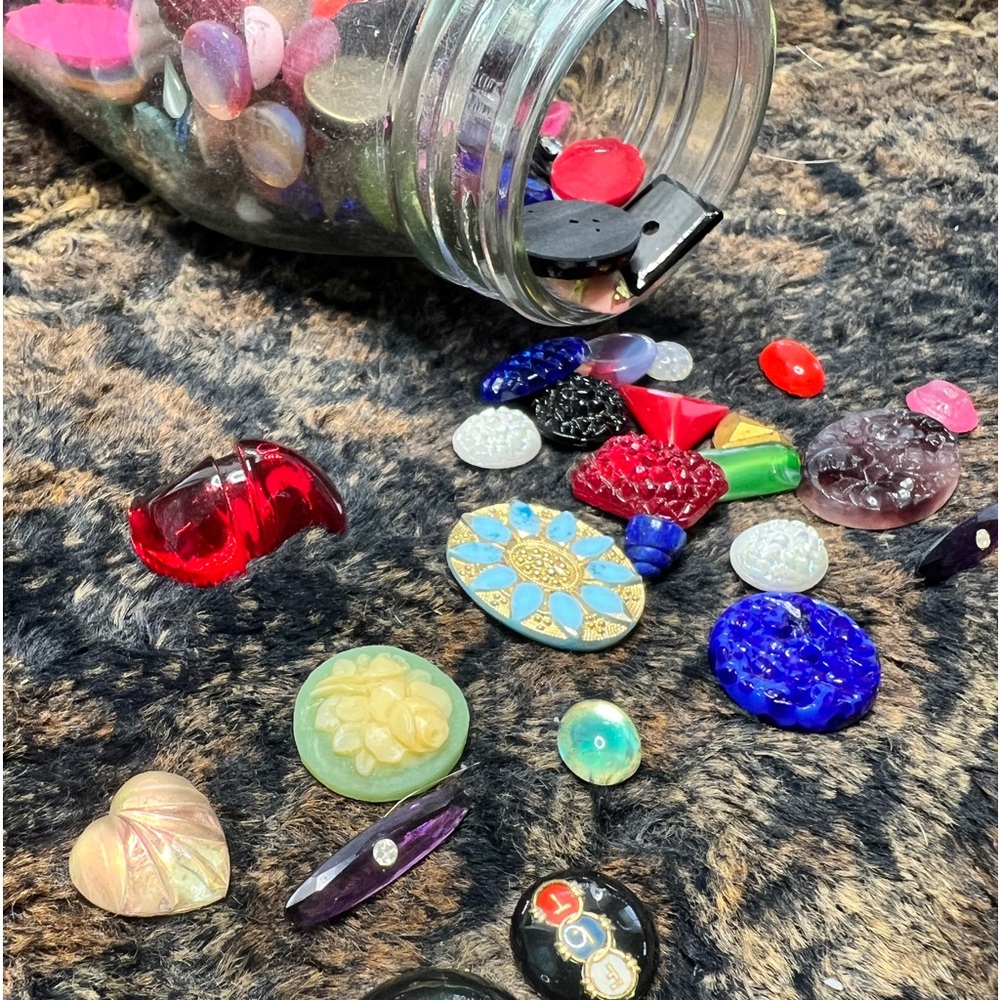 Antique glass Cabochons very old in excellent condition. They are stunning.